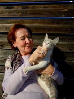 Lady with her cat