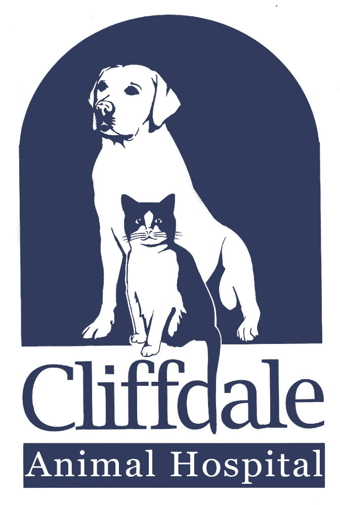 cliffdale animal hospital blue logo